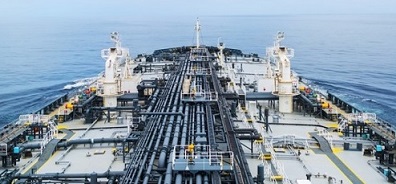 Oil tanker pipelines on deck