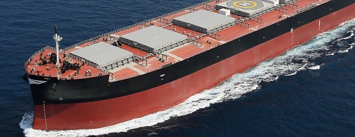 Capesize bulk carrier underway