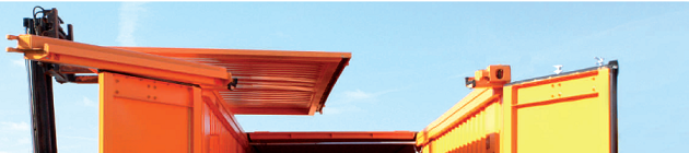 Hard top container removable roof