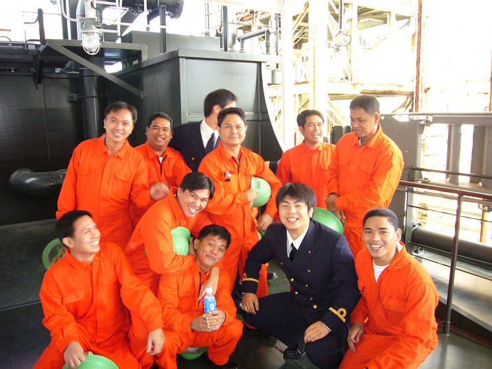 ships crew in a group