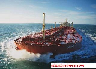 Oil tanker at sea