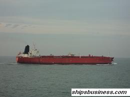 Oil tanker at sea