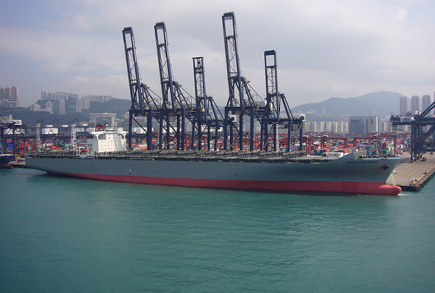 containership underway